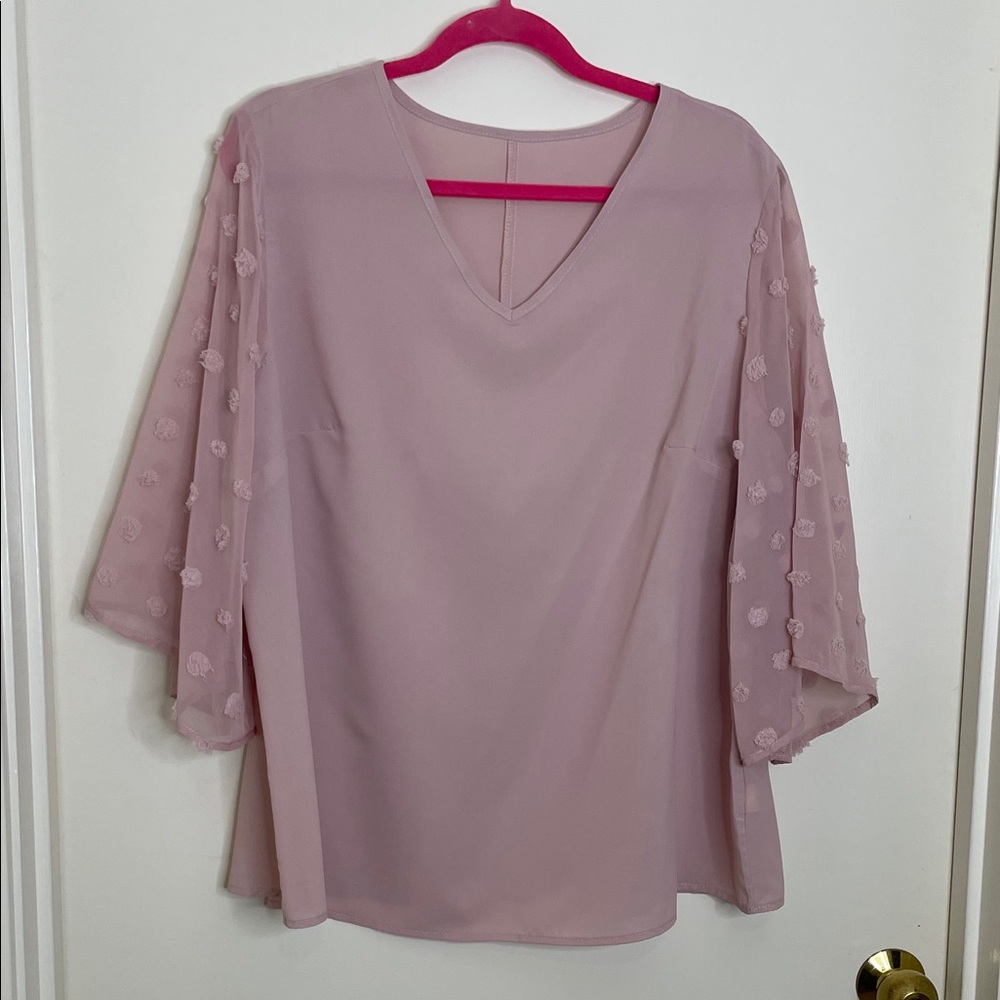 Chic Blouse with Floral Sleeves